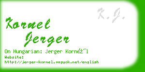 kornel jerger business card